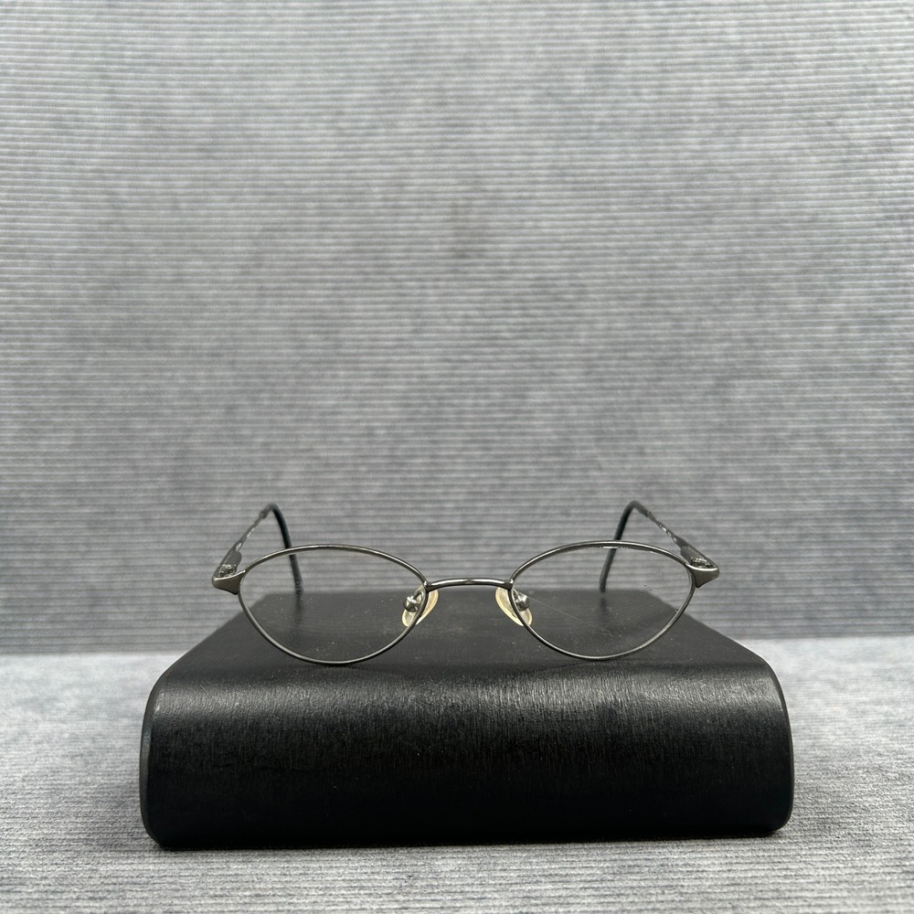 Candies Wired Gun 128 Oval Eyeglasses Gunmetal Metal Frames Vintage Style